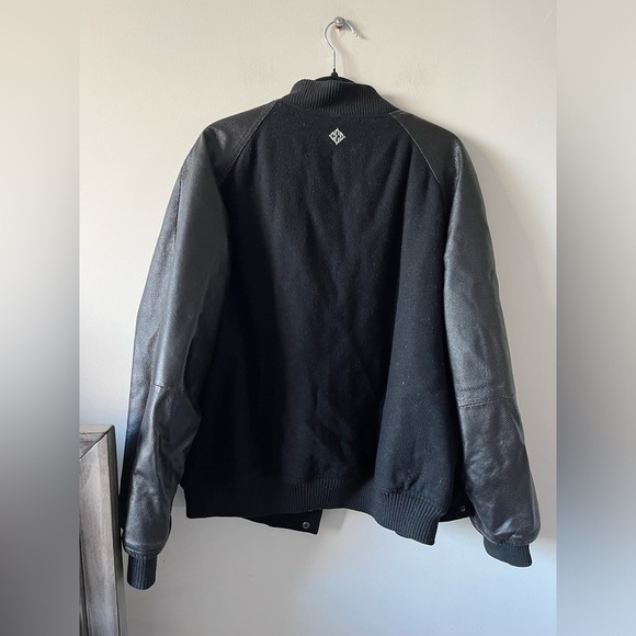 Crooks & Castle Varsity Leather and wool Bomber jacket - Picture 14 of 16